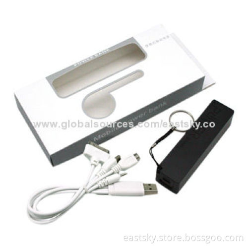 2200mAh Elegant Perfume Keyring Power Bank with Various Colors